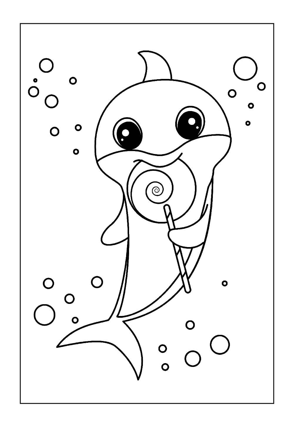 Desenho de Baby Shark