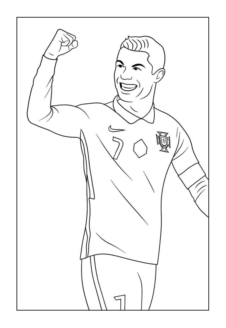 Desenhos do Cristiano Ronaldo para Colorir e Pintar - Tudo Para Colorir