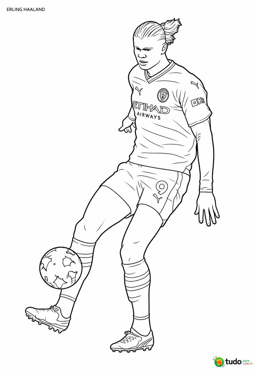 Haaland para colorir