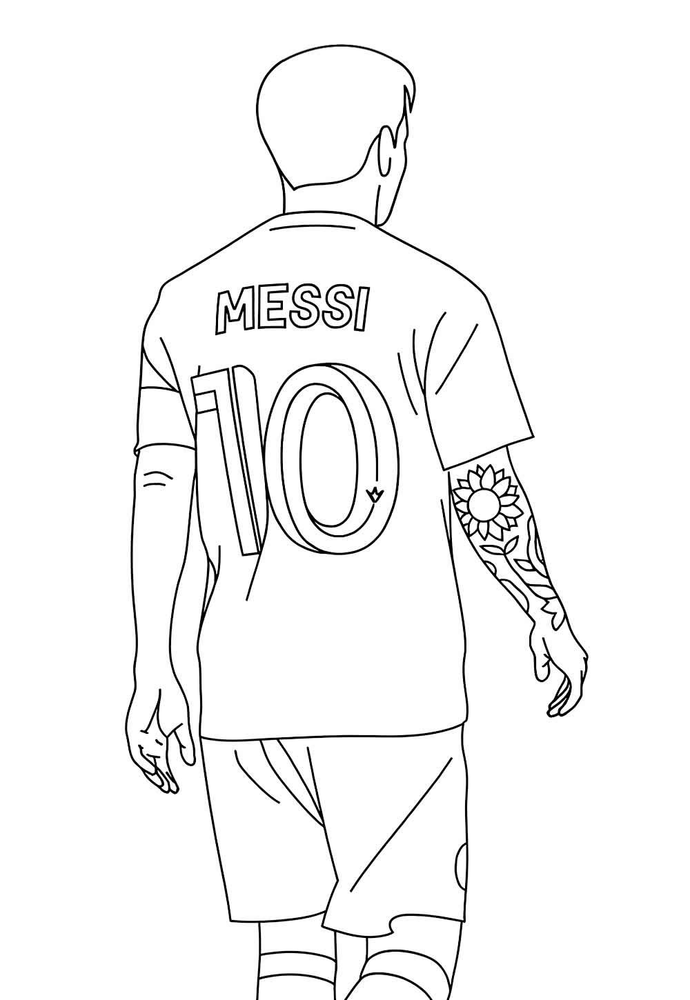 Desenho do Messi para colorir