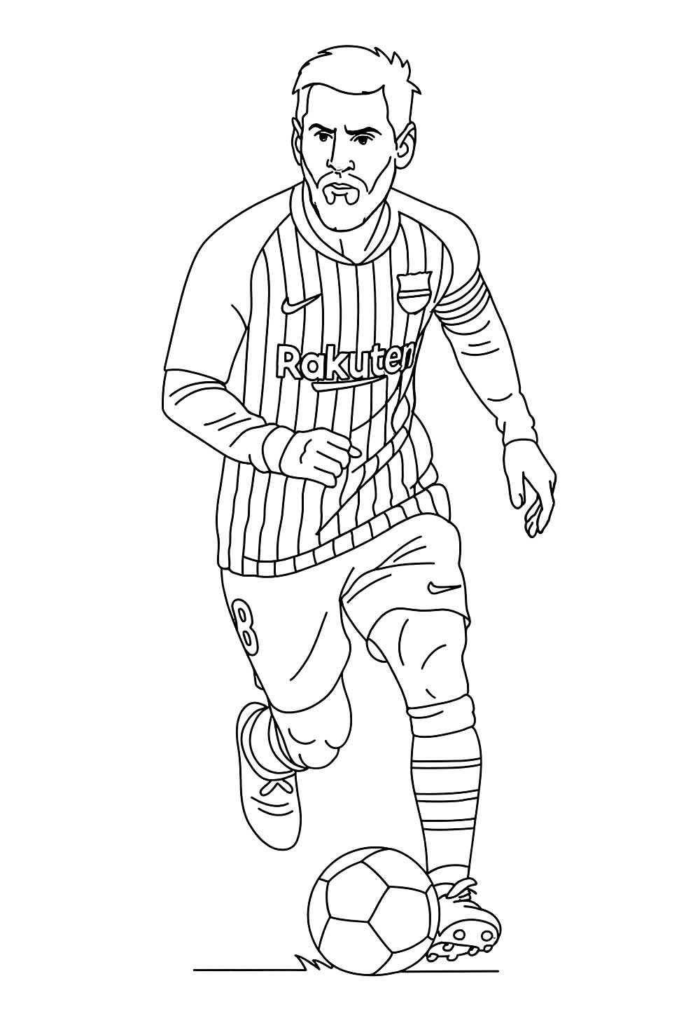 Desenho de Messi para colorir
