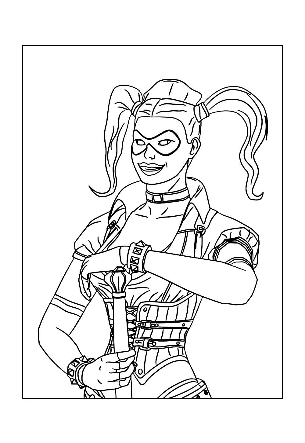 Desenho da Arlequina