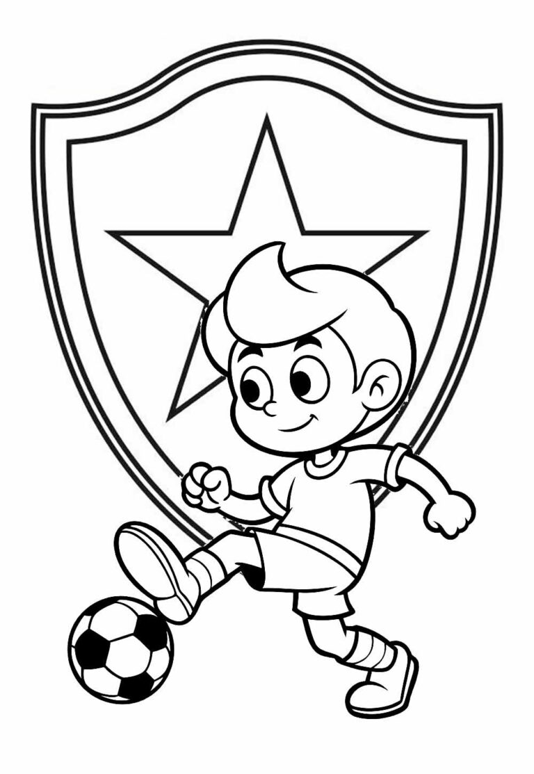 Desenhos do Botafogo para Colorir e Imprimir - Tudo Para Colorir