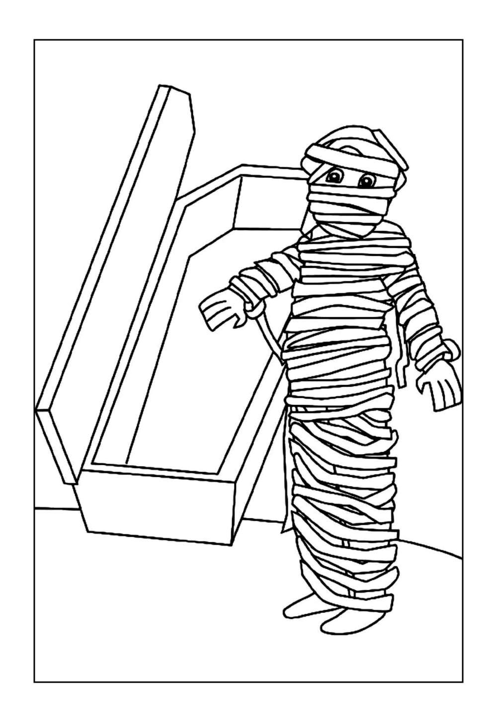 Desenho para pintar de Múmia