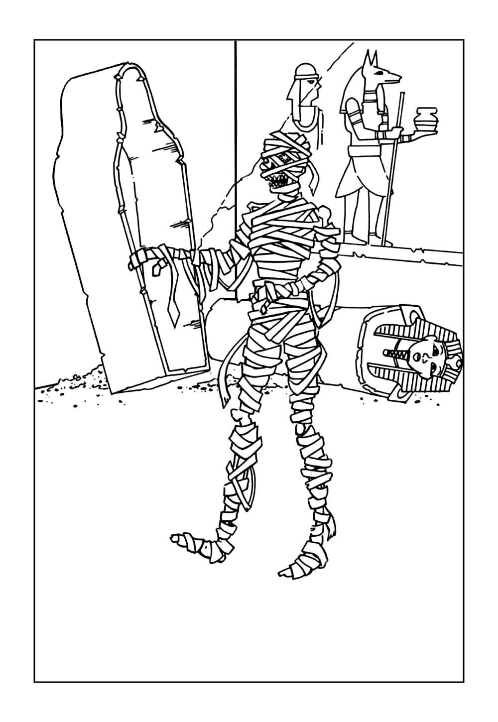 Desenho para colorir de Múmia