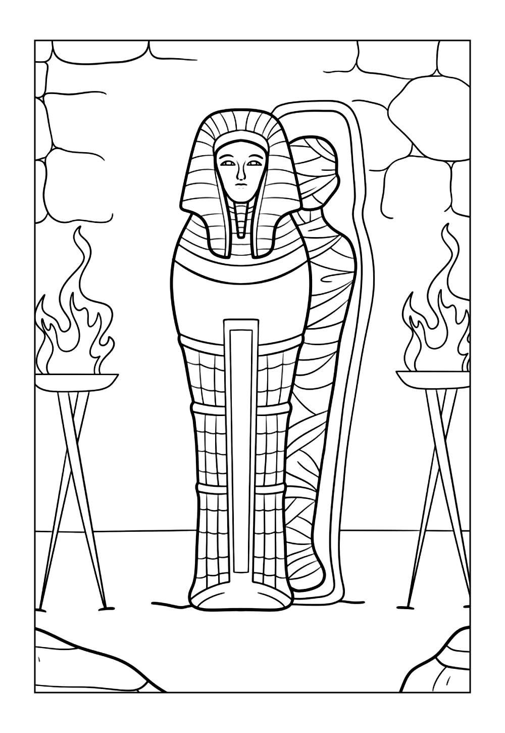 Desenho de Sarcófago para colorir