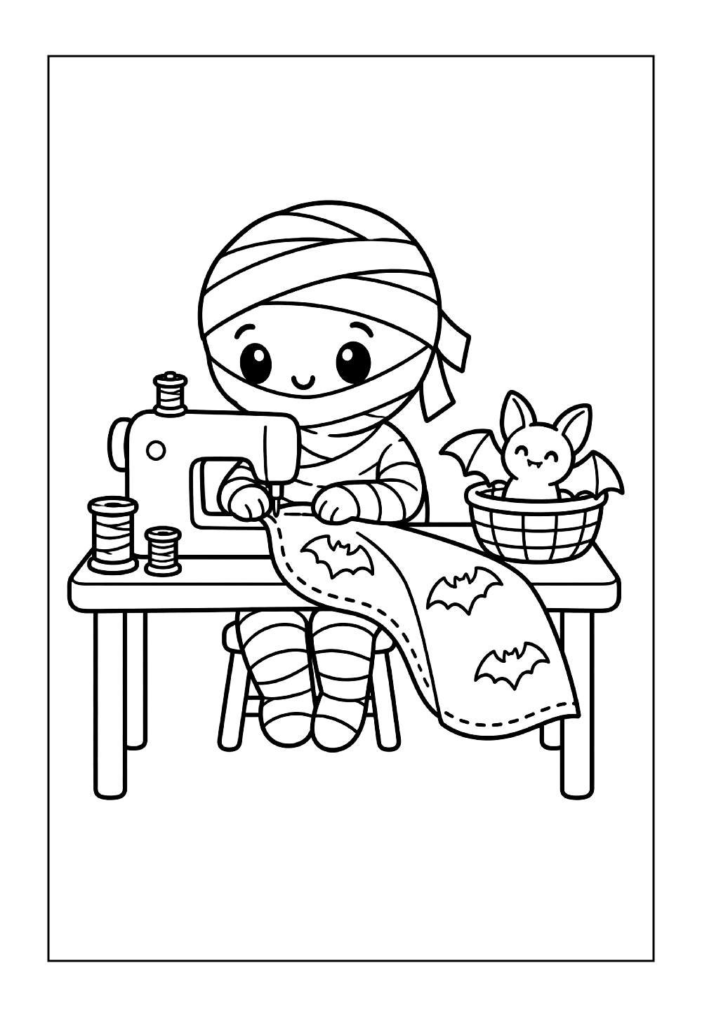 Desenho Fofo de Múmia