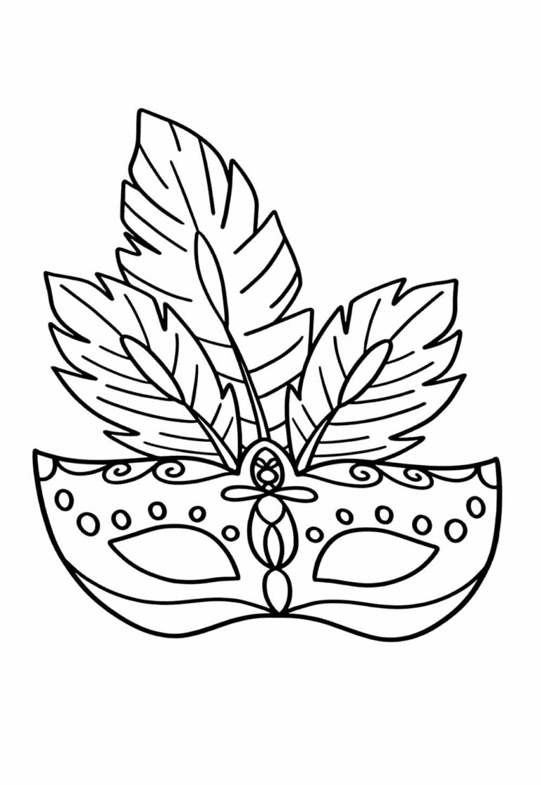 Máscaras de Carnaval para Colorir e Imprimir - Tudo Para Colorir