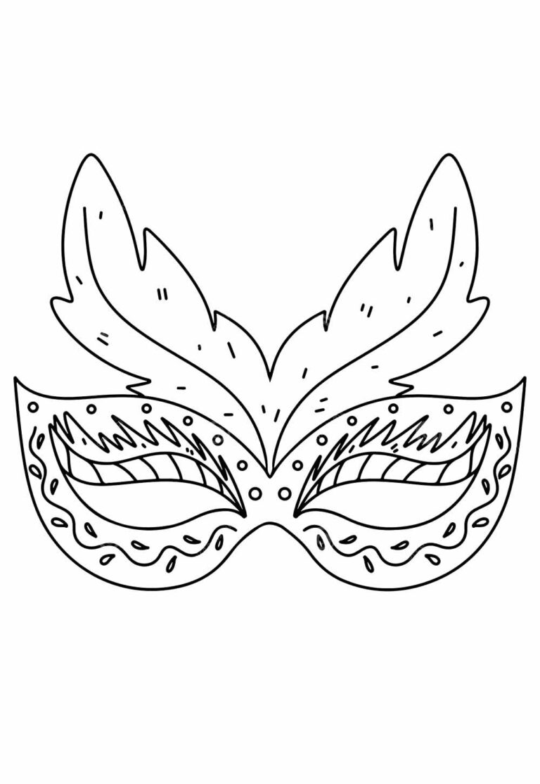 Máscaras de Carnaval para Colorir e Imprimir - Tudo Para Colorir