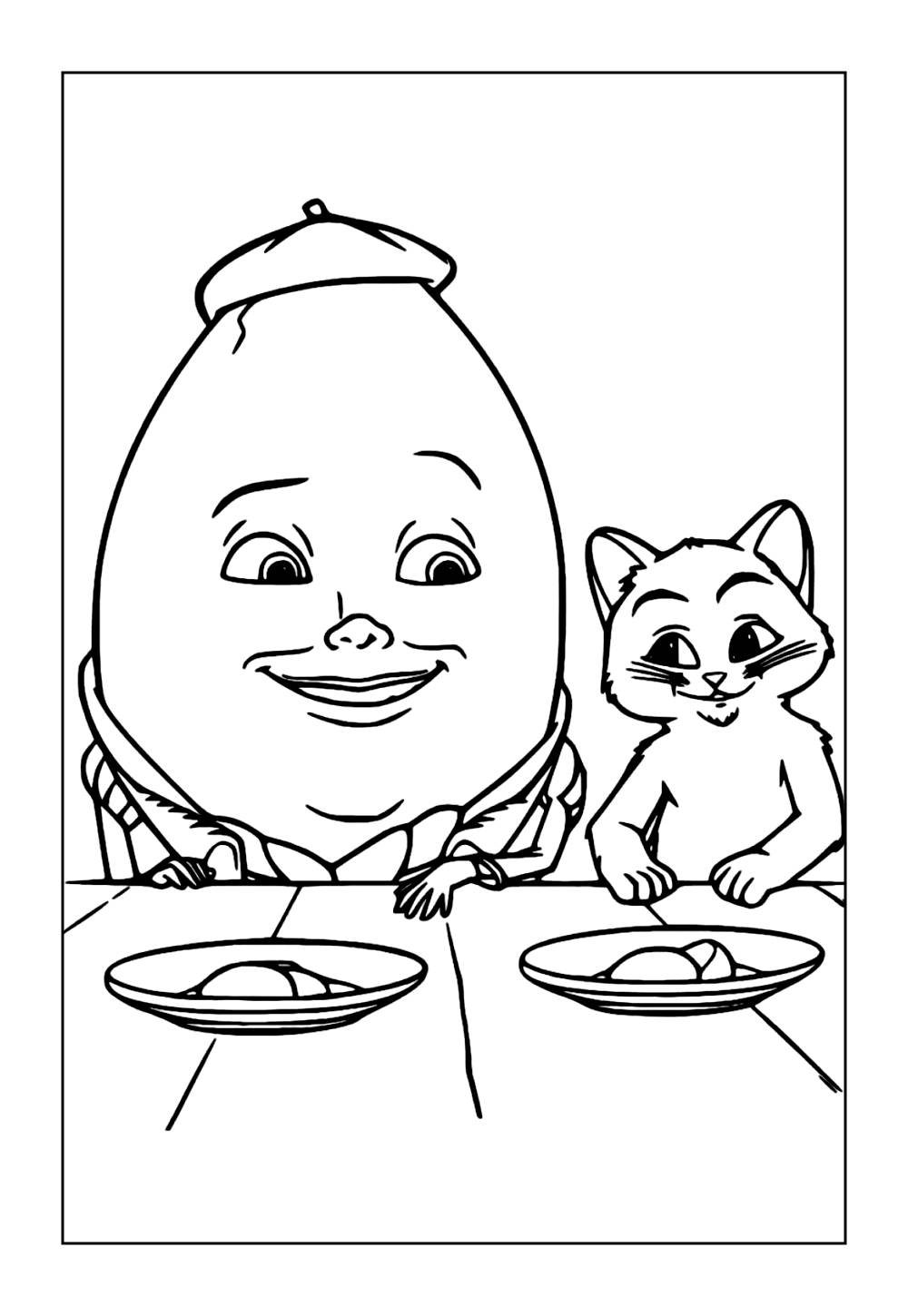 Desenho do Gato de Botas