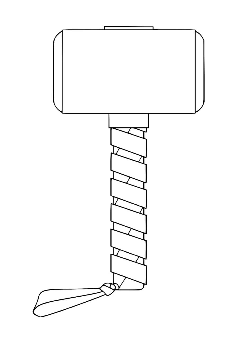 Desenho do Martelo de Thor para colorir
