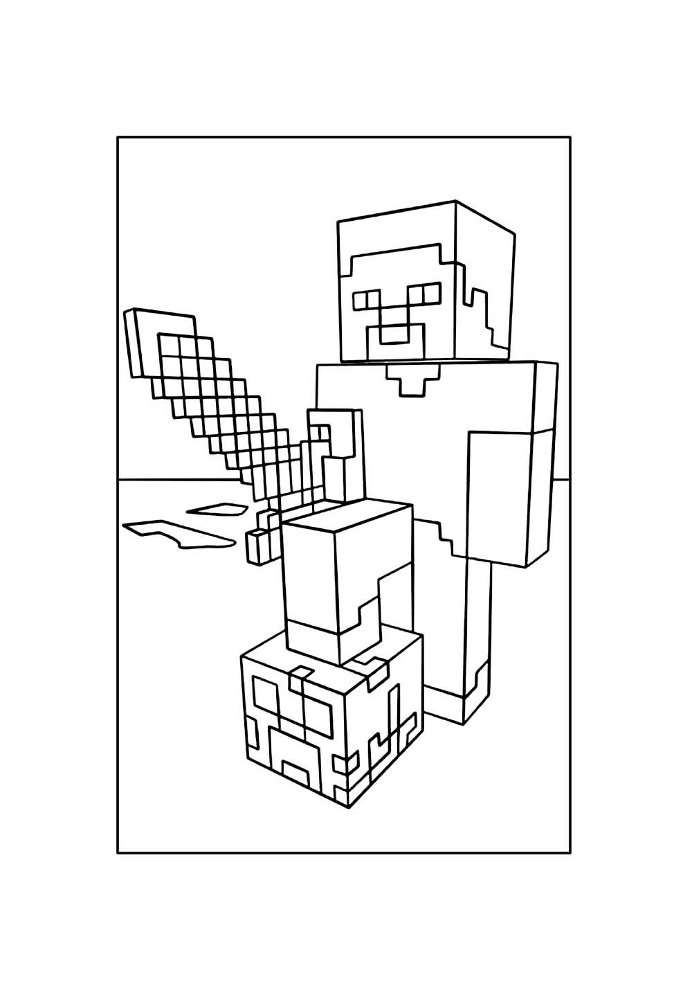 Desenho para colorir de Minecraft