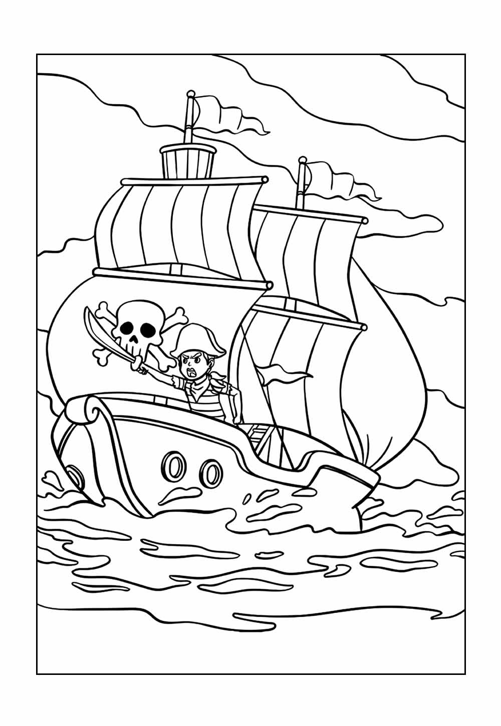Desenho de Navio Pirata
