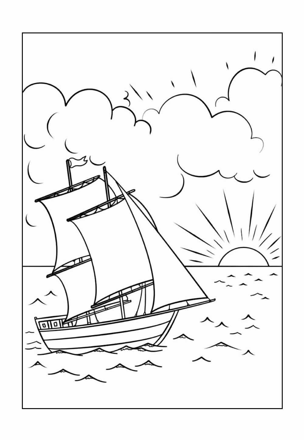 Desenho de Navio Pirata