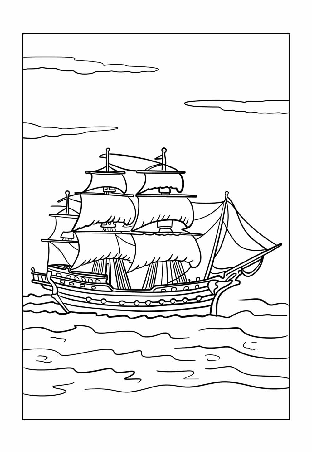Desenho de Navio Pirata