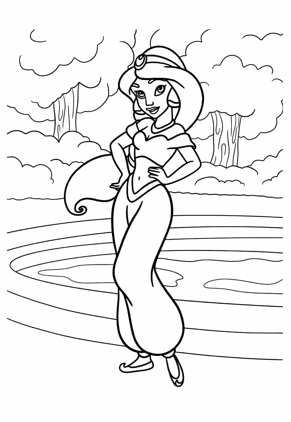 Desenho da Jasmine para colorir