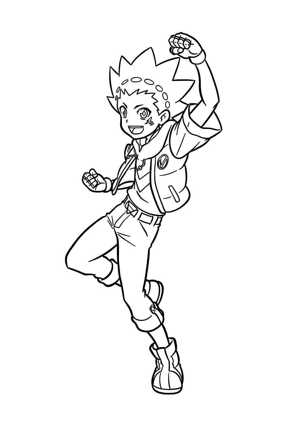 Desenho para pintar de Beyblade