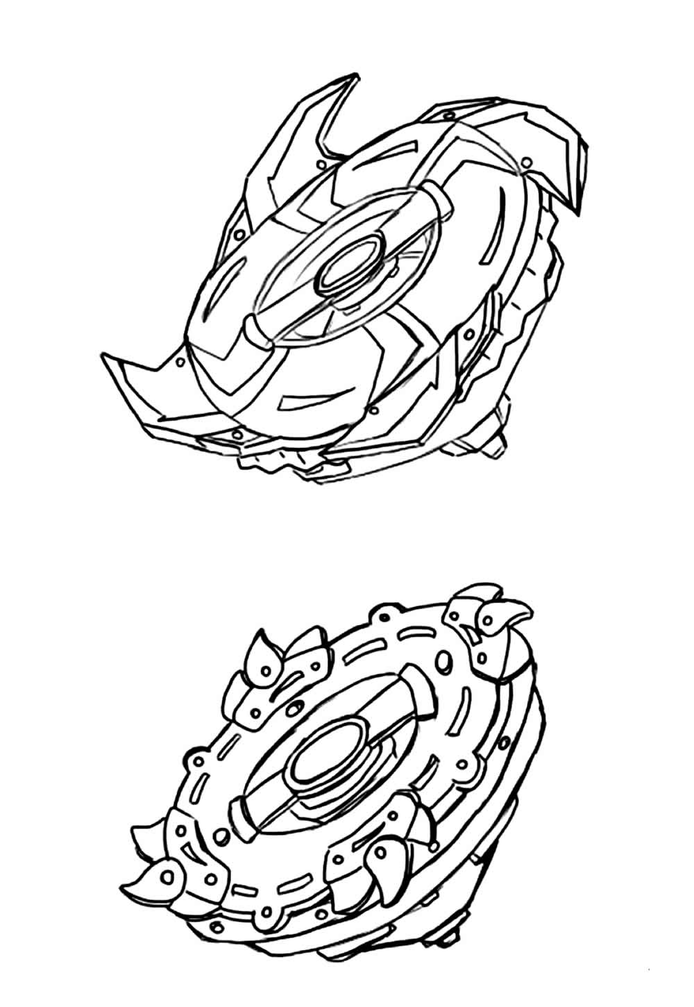 Desenho de Beyblade para pintar e colorir