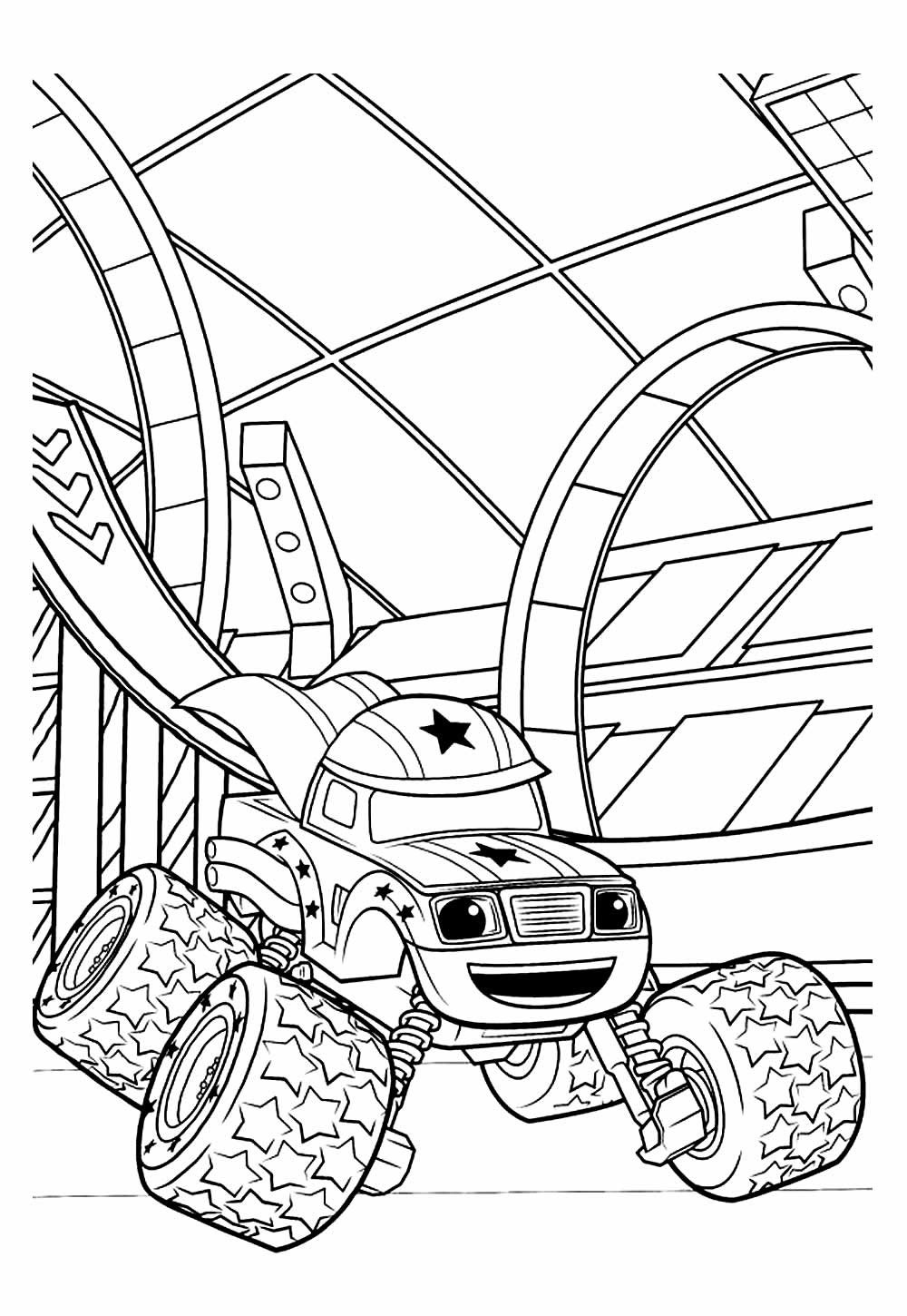 Desenho para colorir de Blaze e os Monster Machine