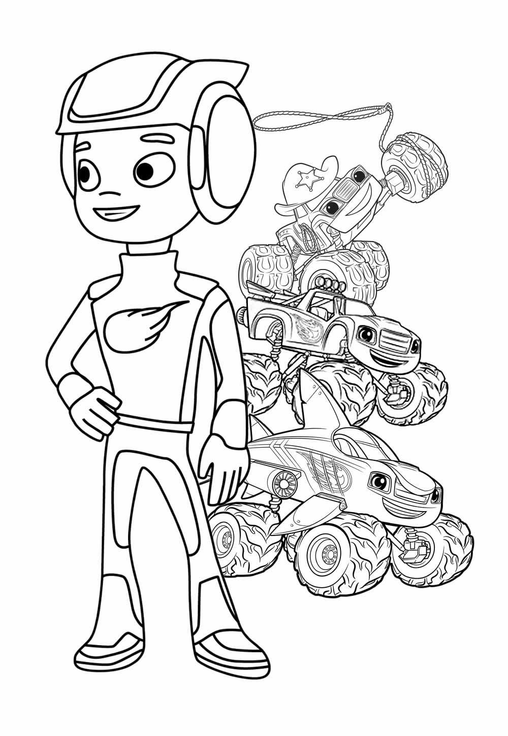 Desenhos de Blaze e os Monster Machine para imprimir e colorir