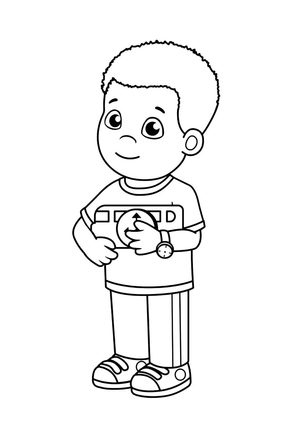 Desenho de Daniel Tigre para colorir