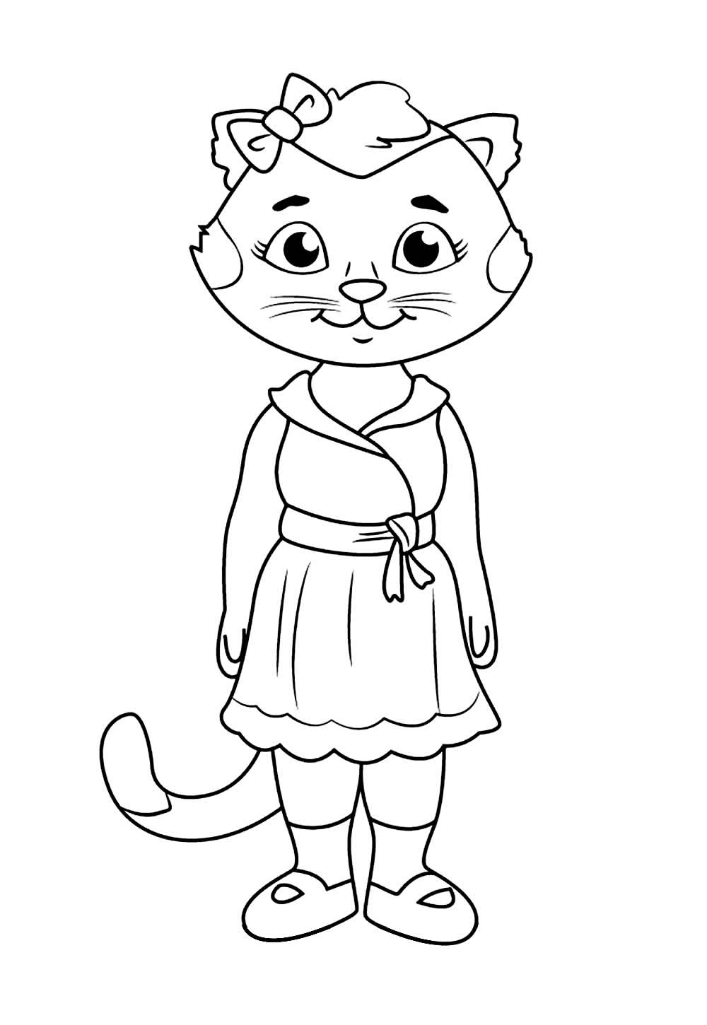 Desenho de Daniel Tigre para colorir e pintar