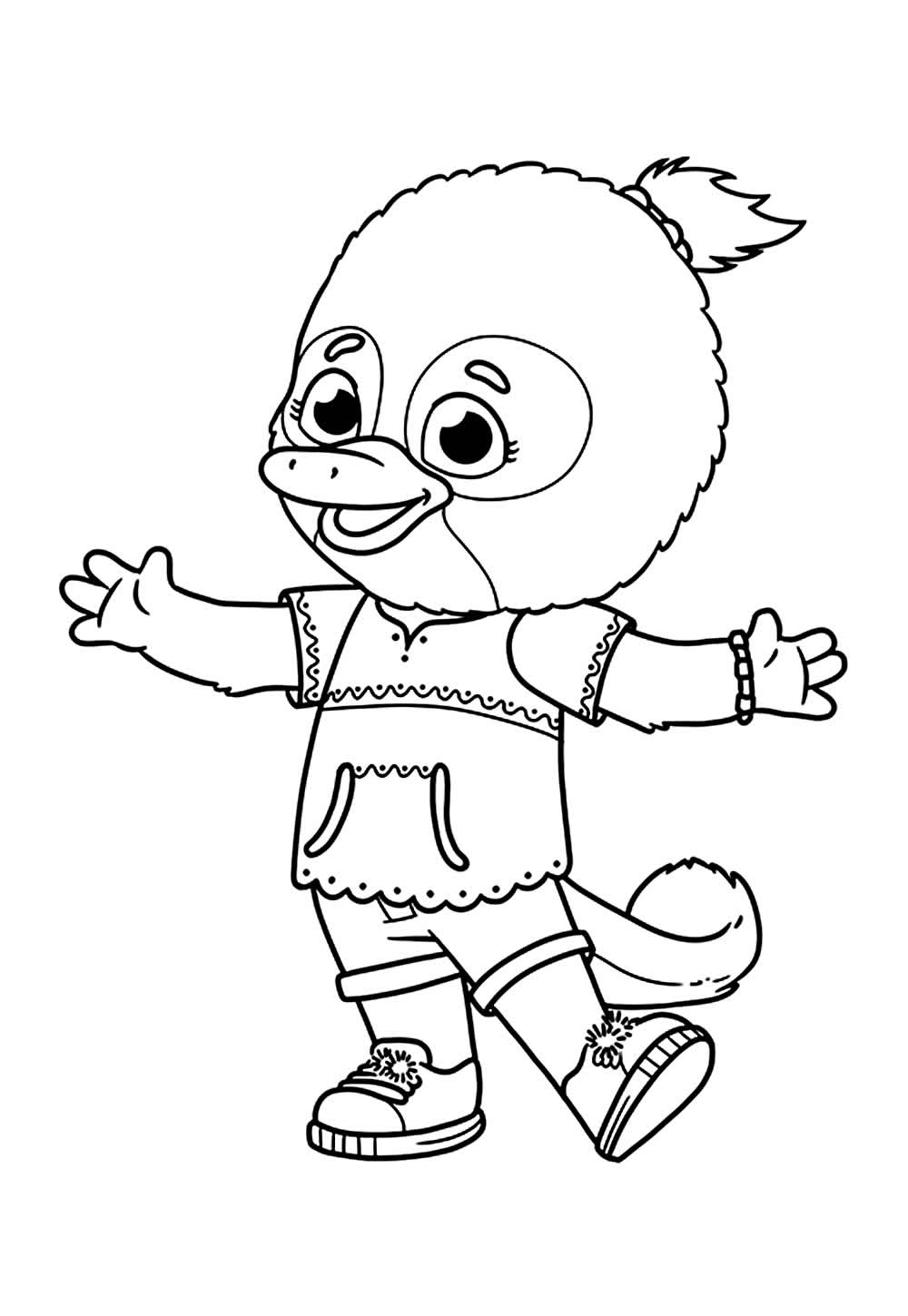 Desenho de Daniel Tigre para colorir