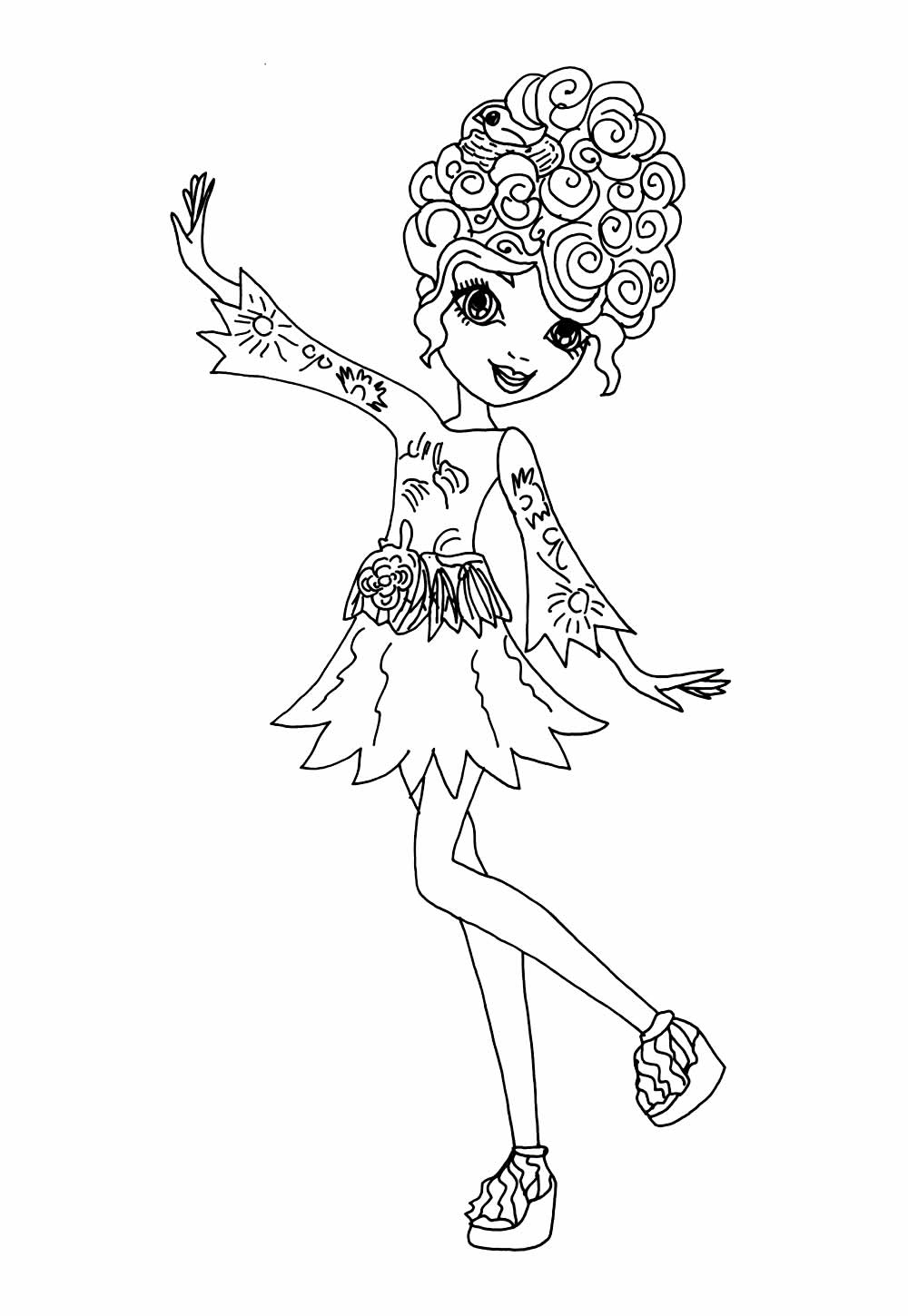 Desenho de Ever After High para pintar