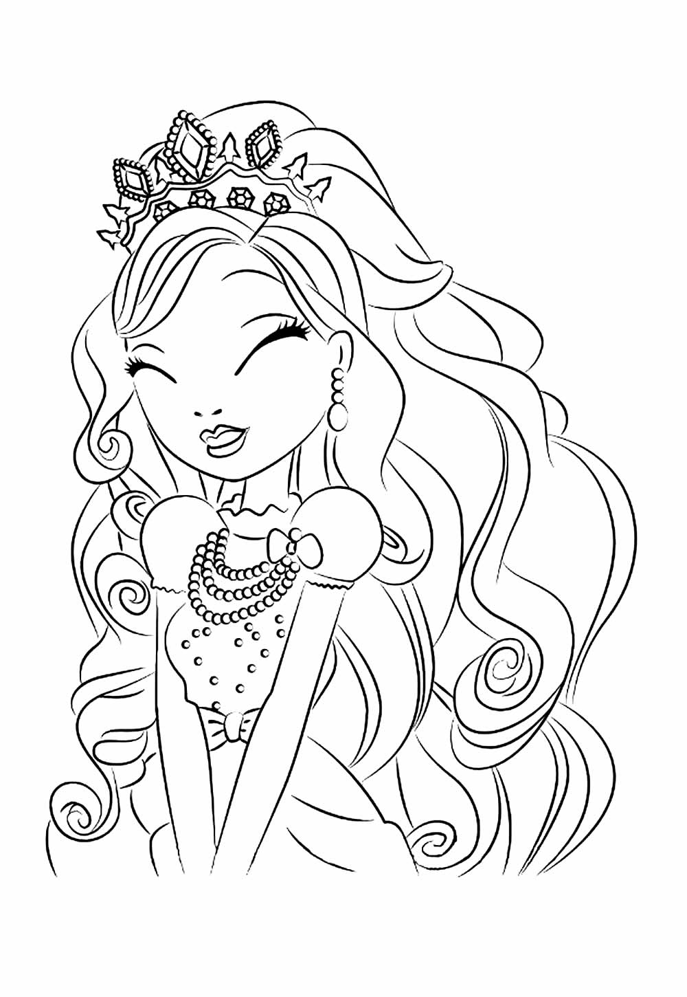 Desenho de Ever After High para pintar e colorir