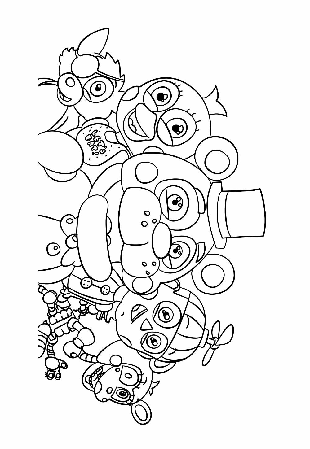 Desenho Five Nights at Freddys para colorir
