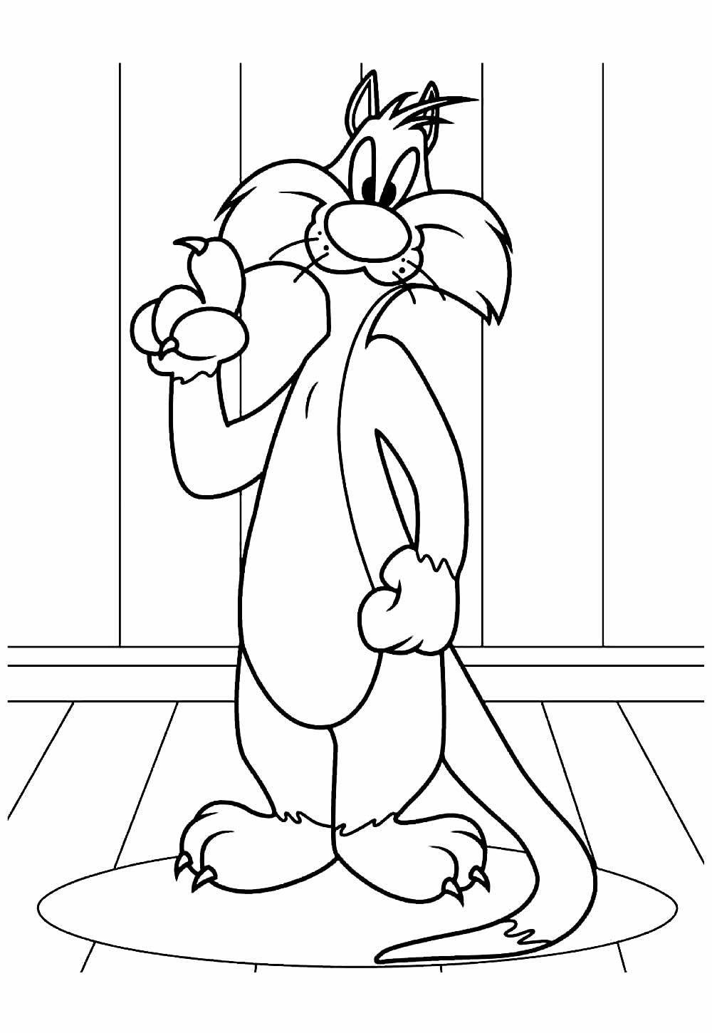 Desenho do Frajola para colorir