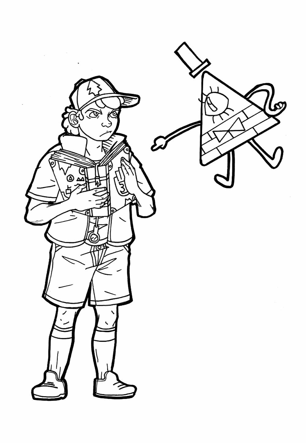 Desenhos de Gravity Falls para pintar