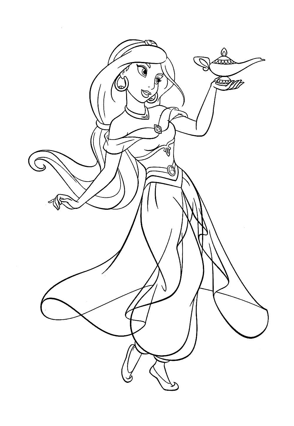 Desenho de Jasmine para colorir