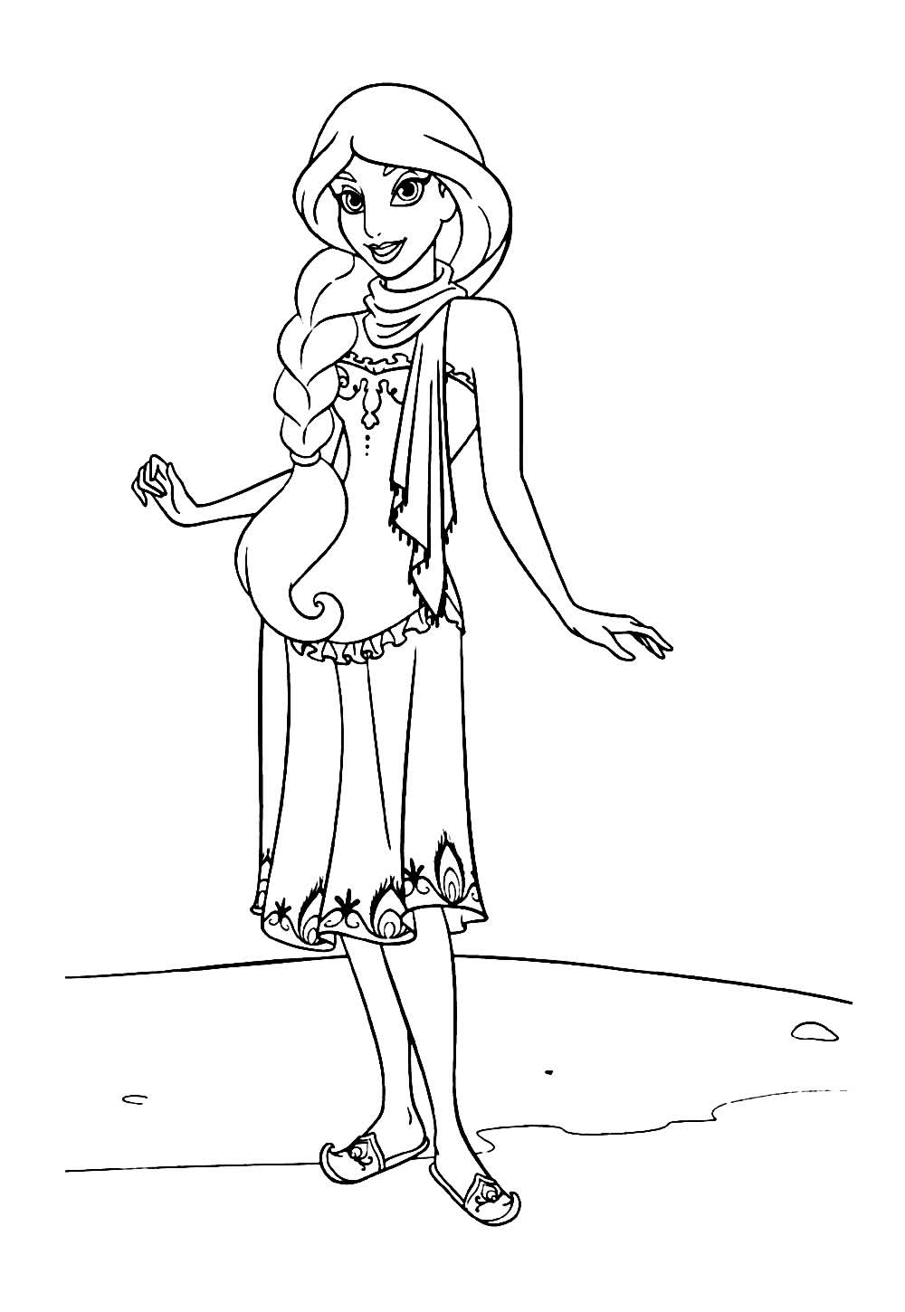 Desenho de Jasmine para pintar