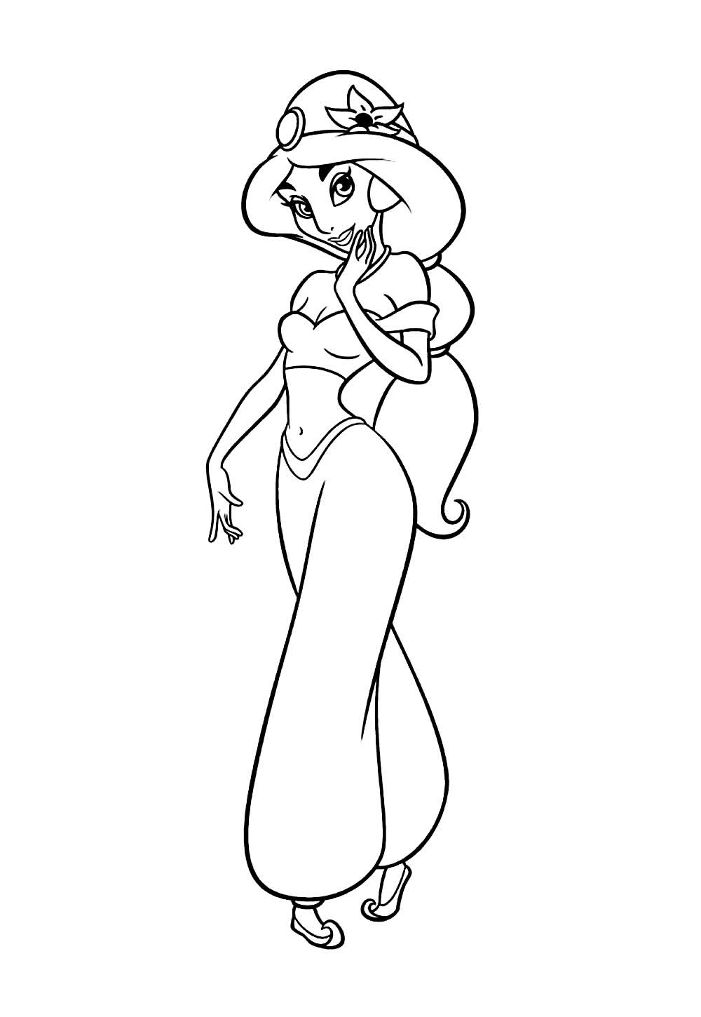 Jasmine para colorir