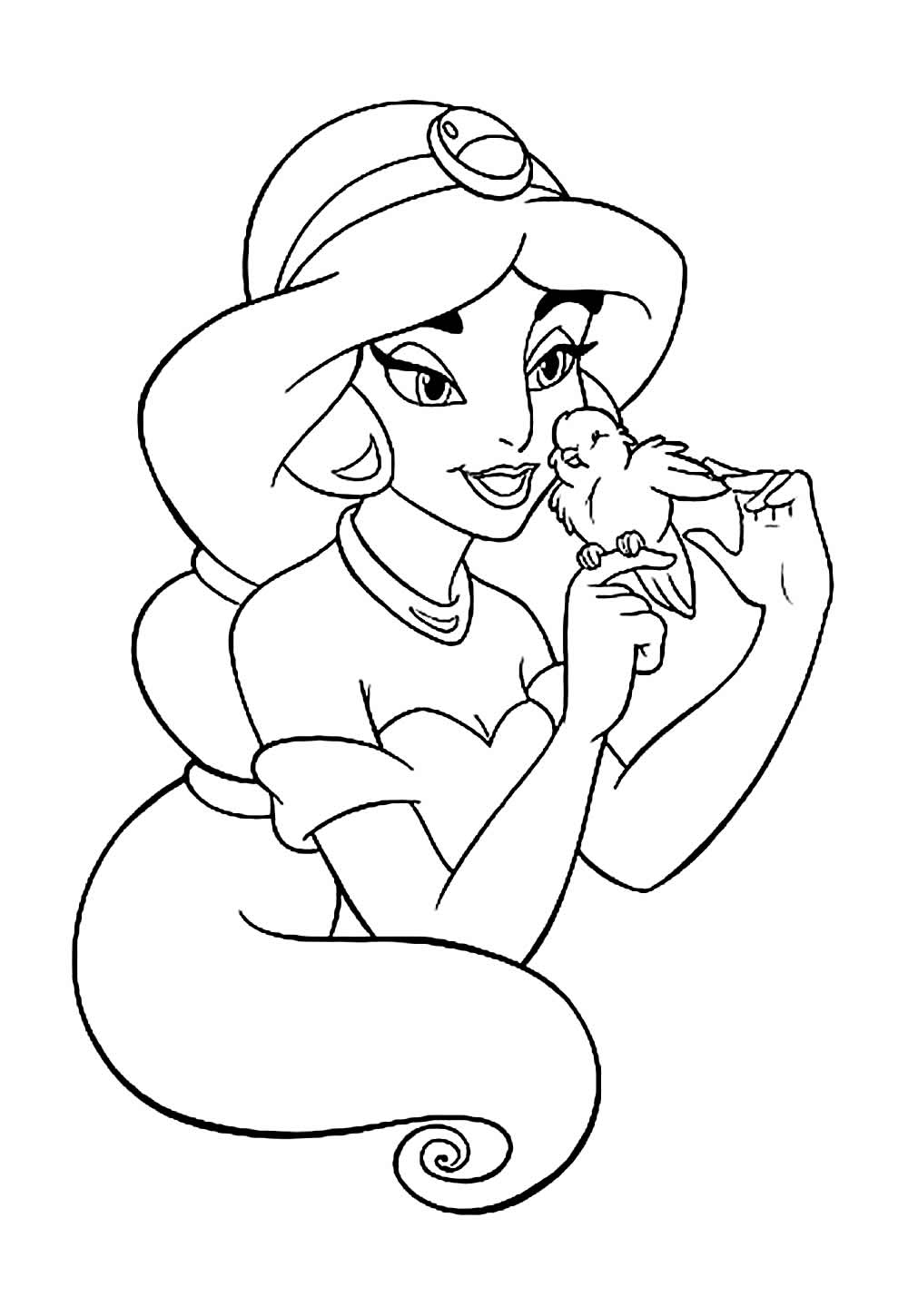 Desenho de Jasmine para pintar