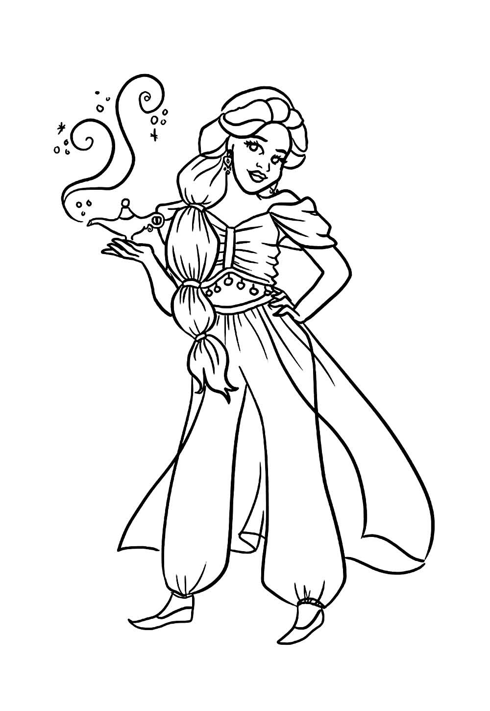 Jasmine para colorir