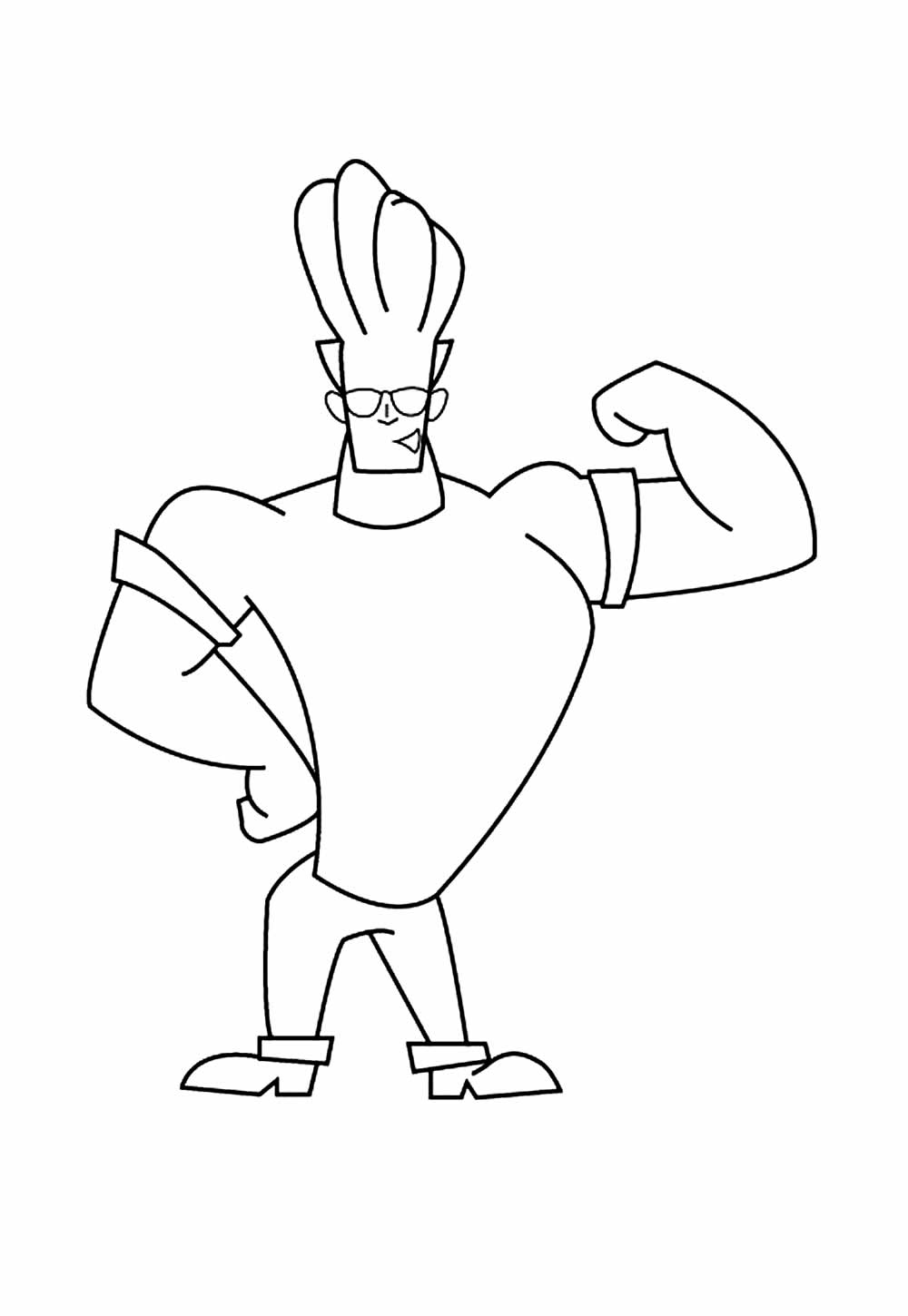 Desenho de Johnny Bravo para colorir