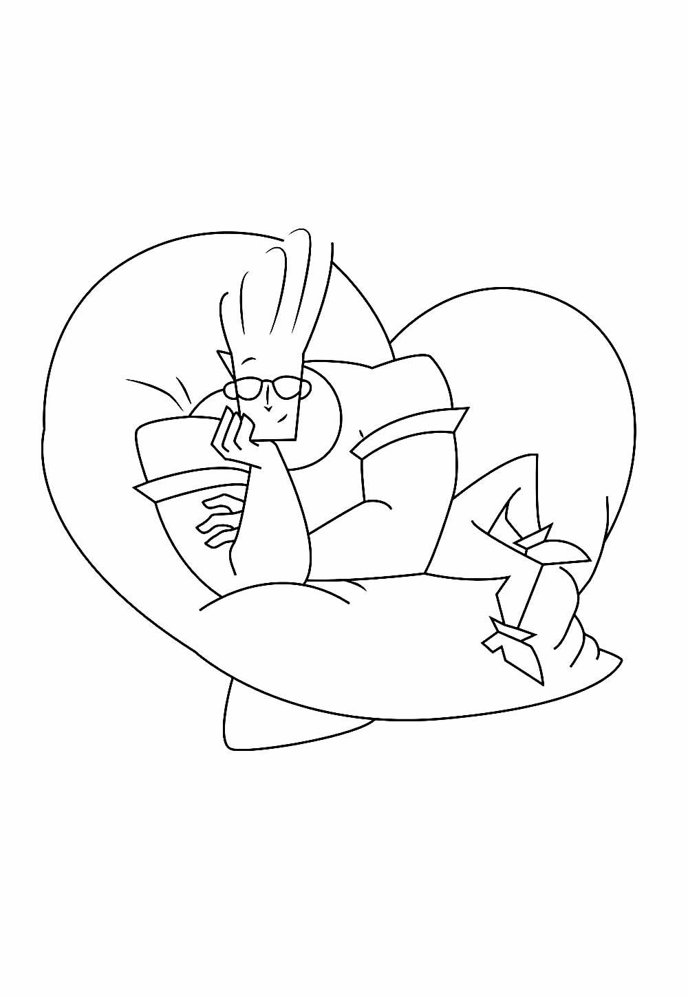 Desenhos de Johnny Bravo para imprimir e colorir