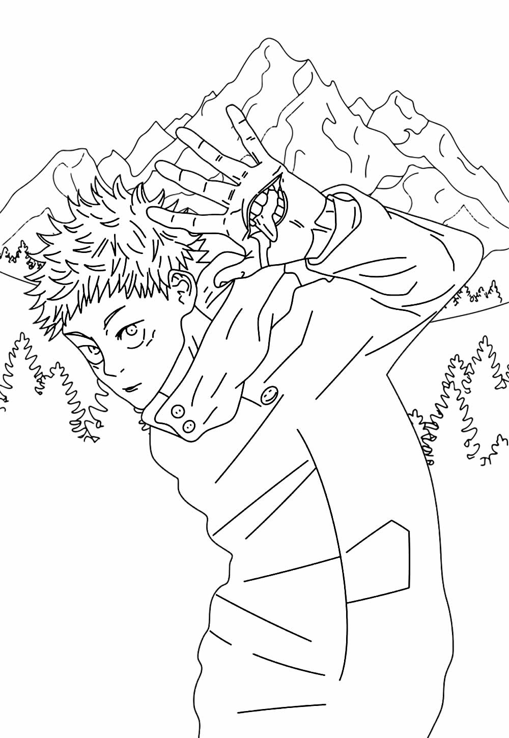 Desenho de Jujutsu Kaisen