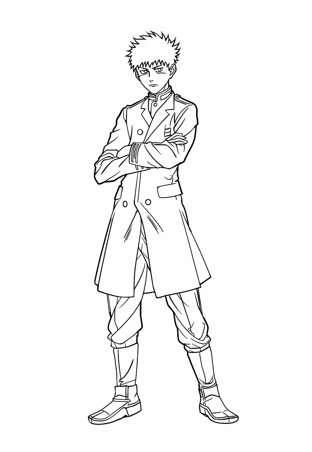 Desenho de Jujutsu Kaisen para colorir e pintar