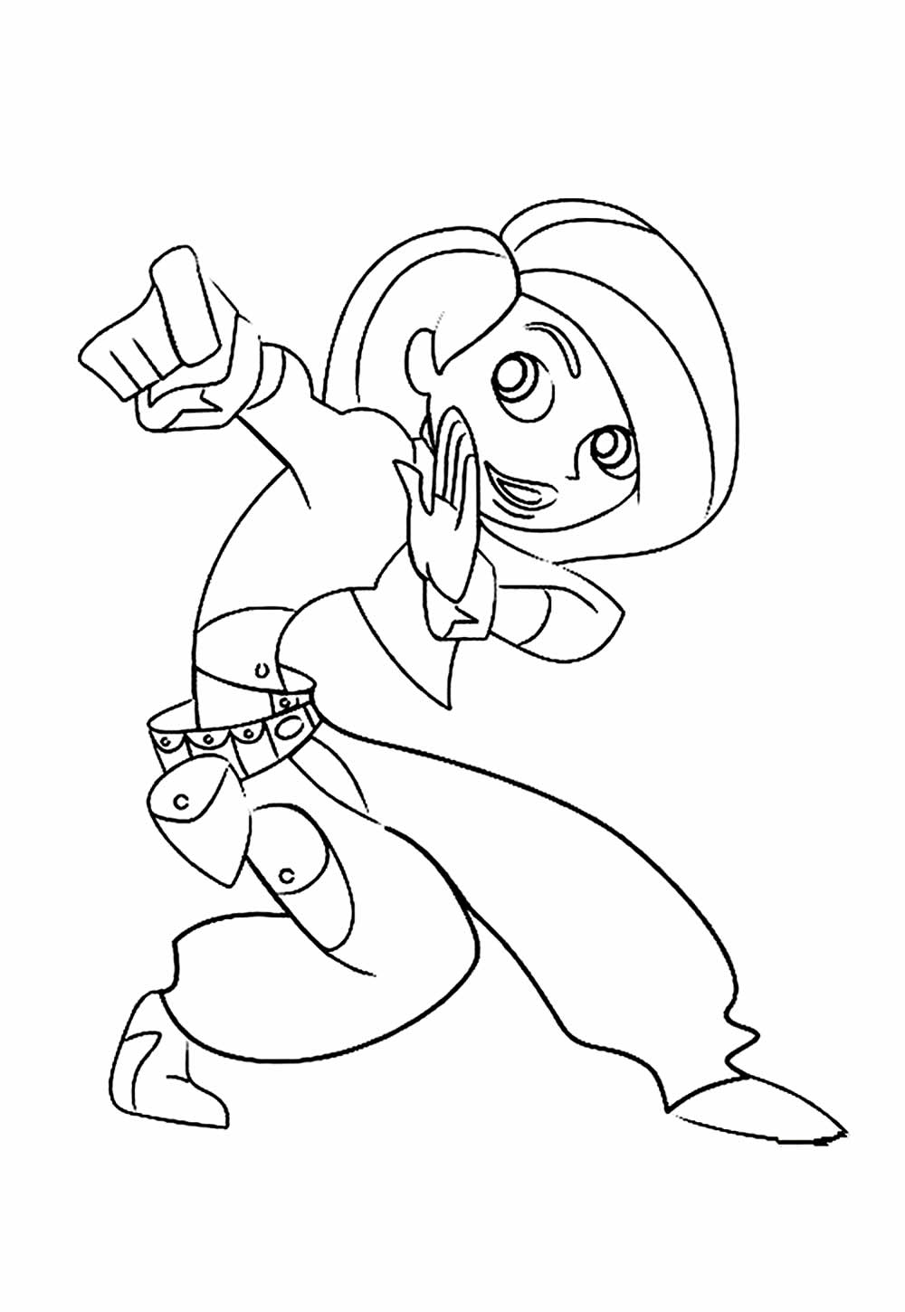 Desenho de Kim Possible para pintar