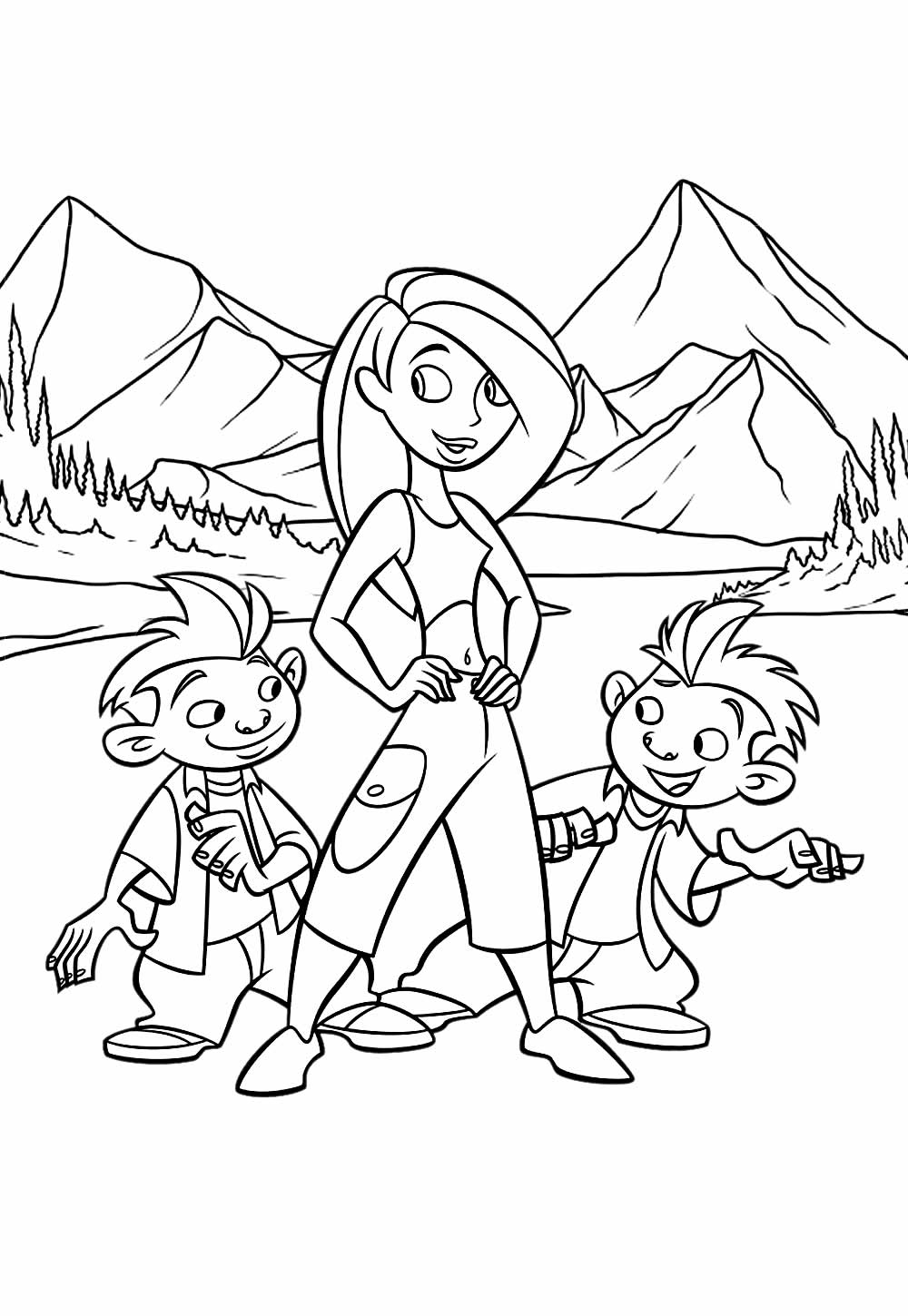 Desenho de Kim Possible para colorir