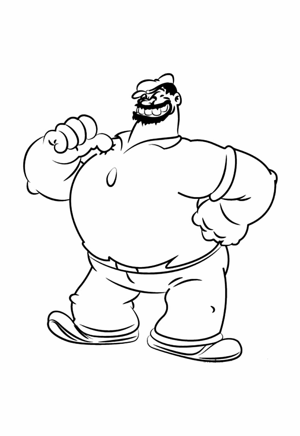 Desenho de Popeye para imprimir