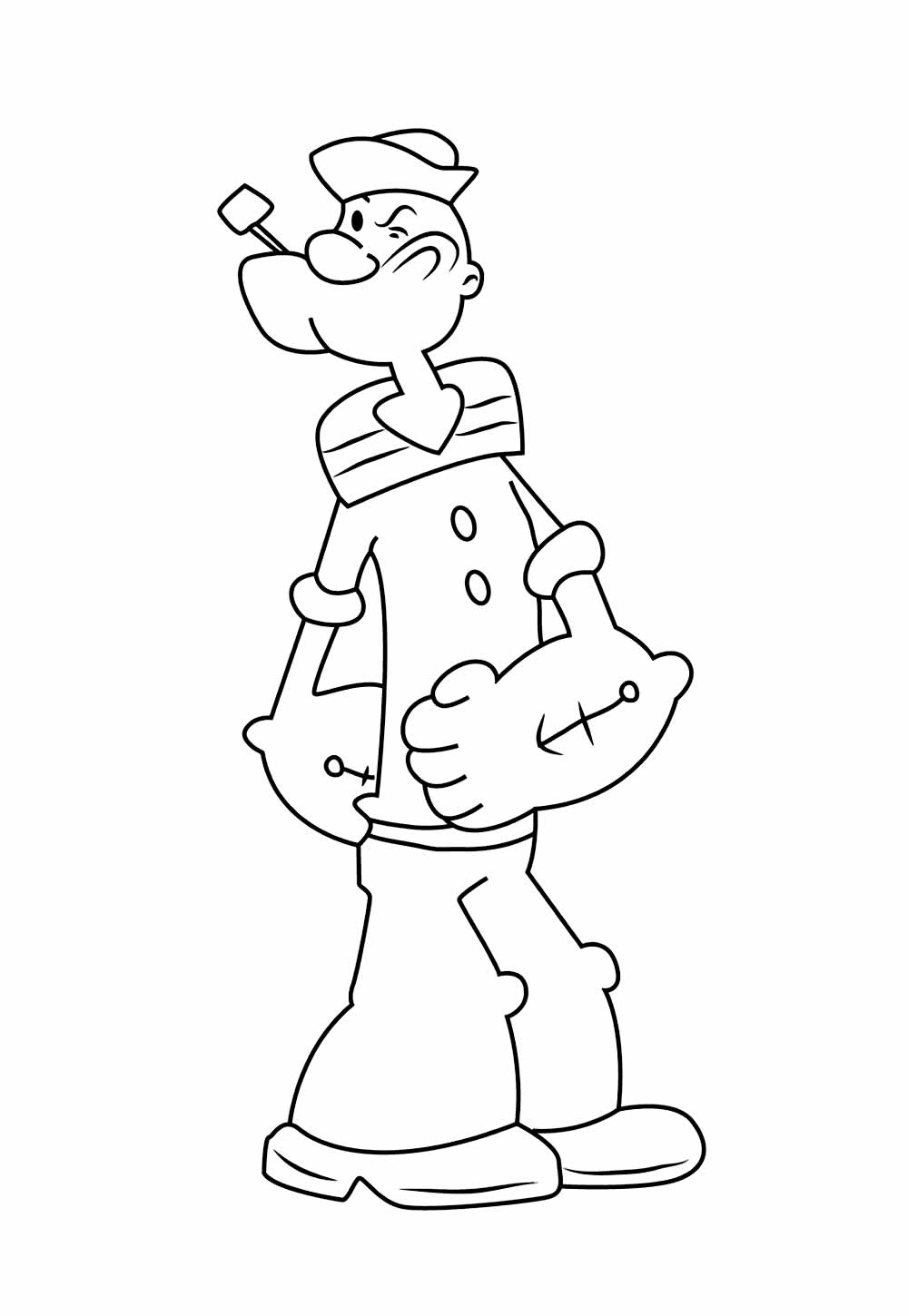 Desenhos de Popeye para colorir