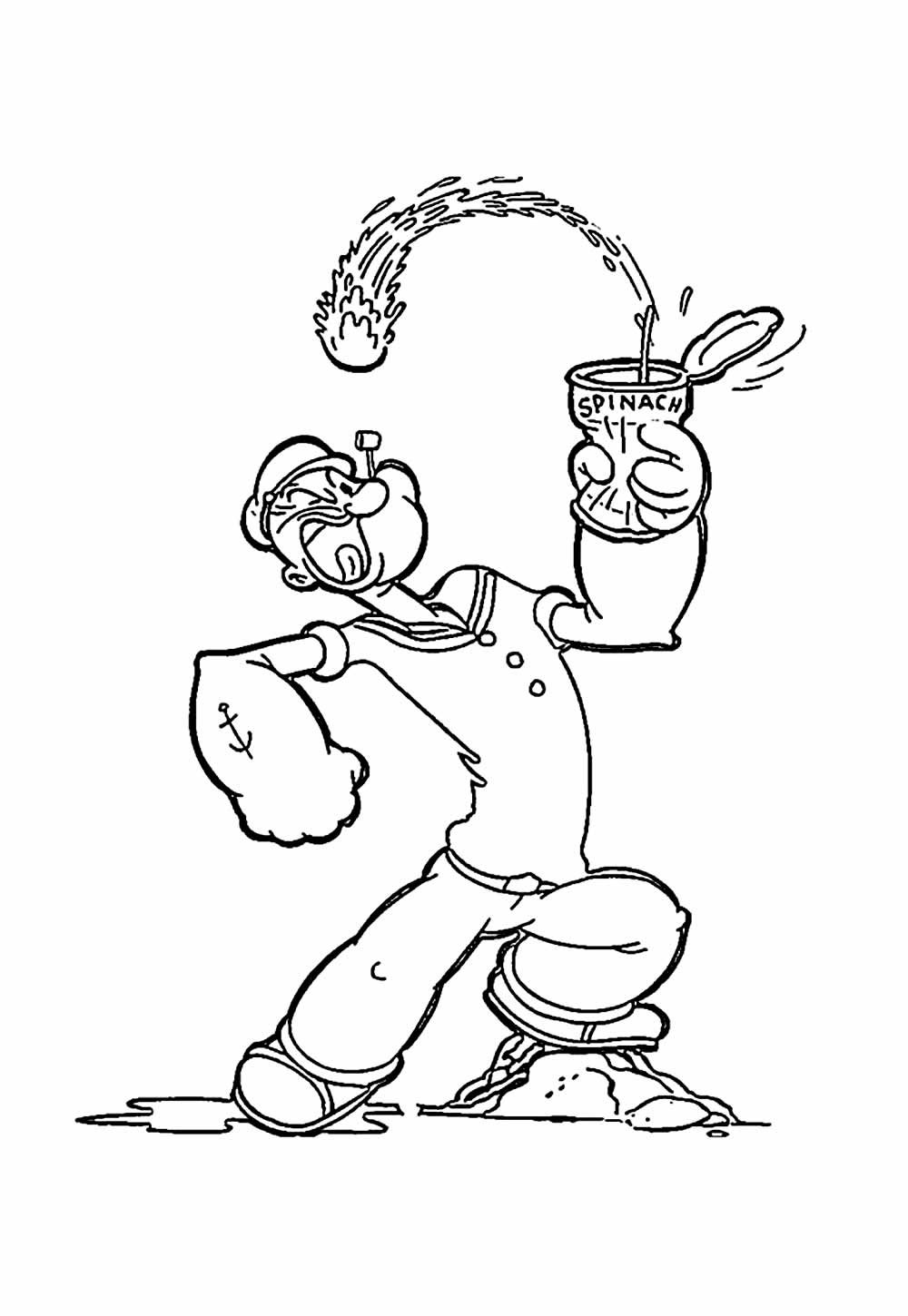 Desenhos de Popeye para pintar