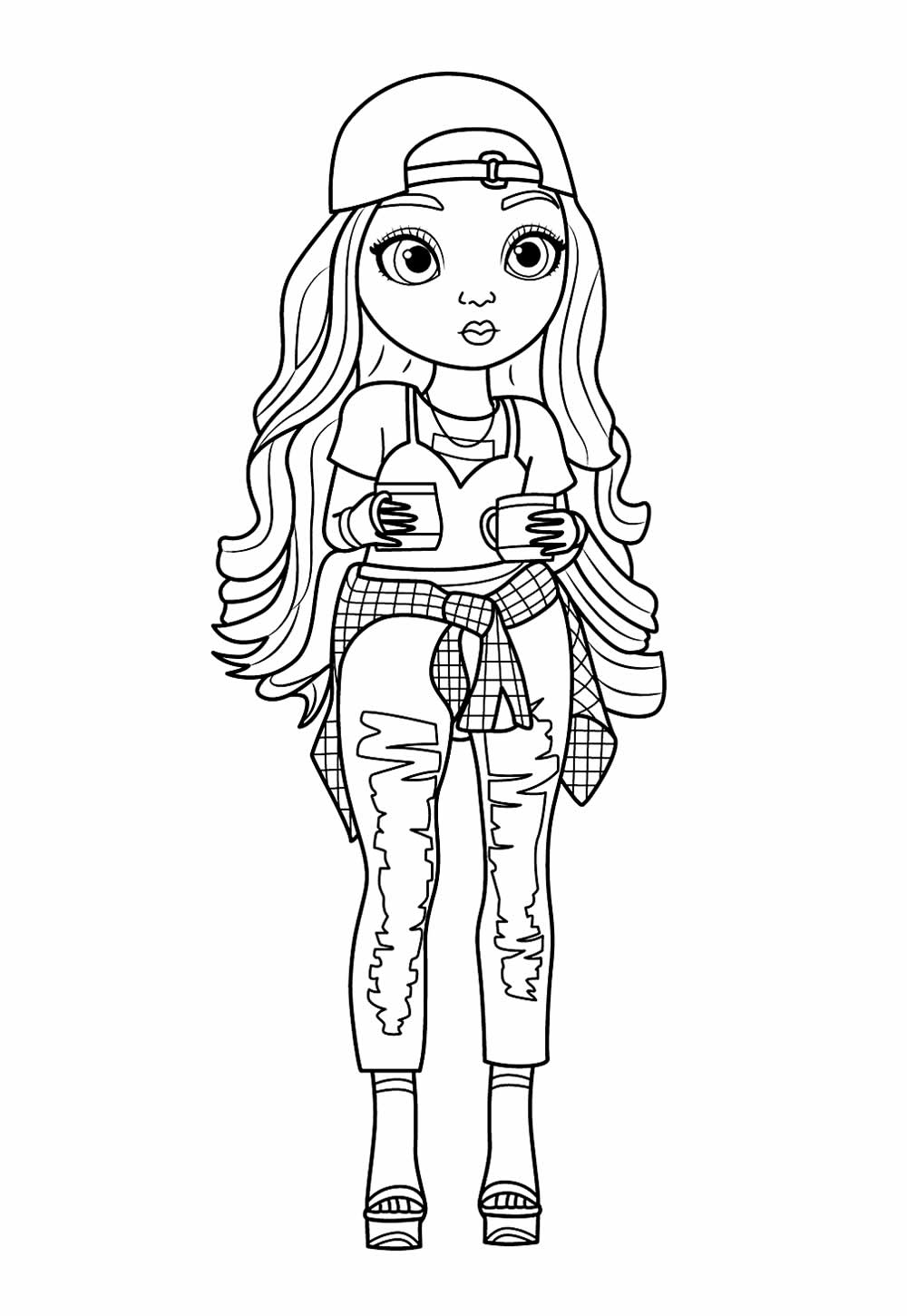 Desenho da Rainbow High para colorir