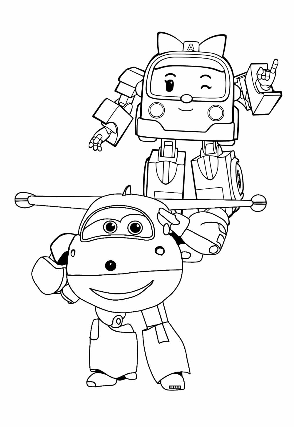 Desenhos de Super Wings para colorir