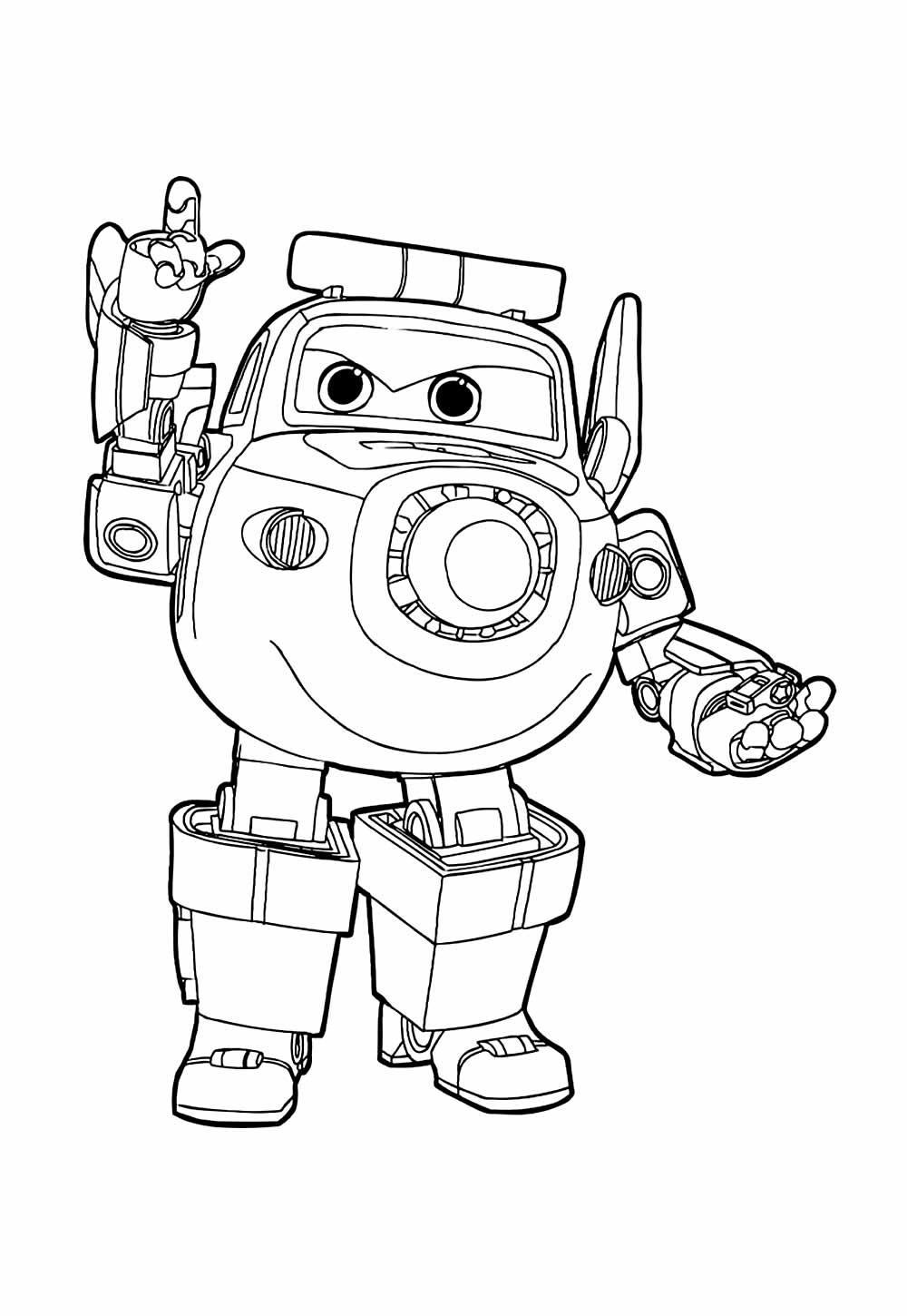 Desenho de Super Wings para imprimir e colorir