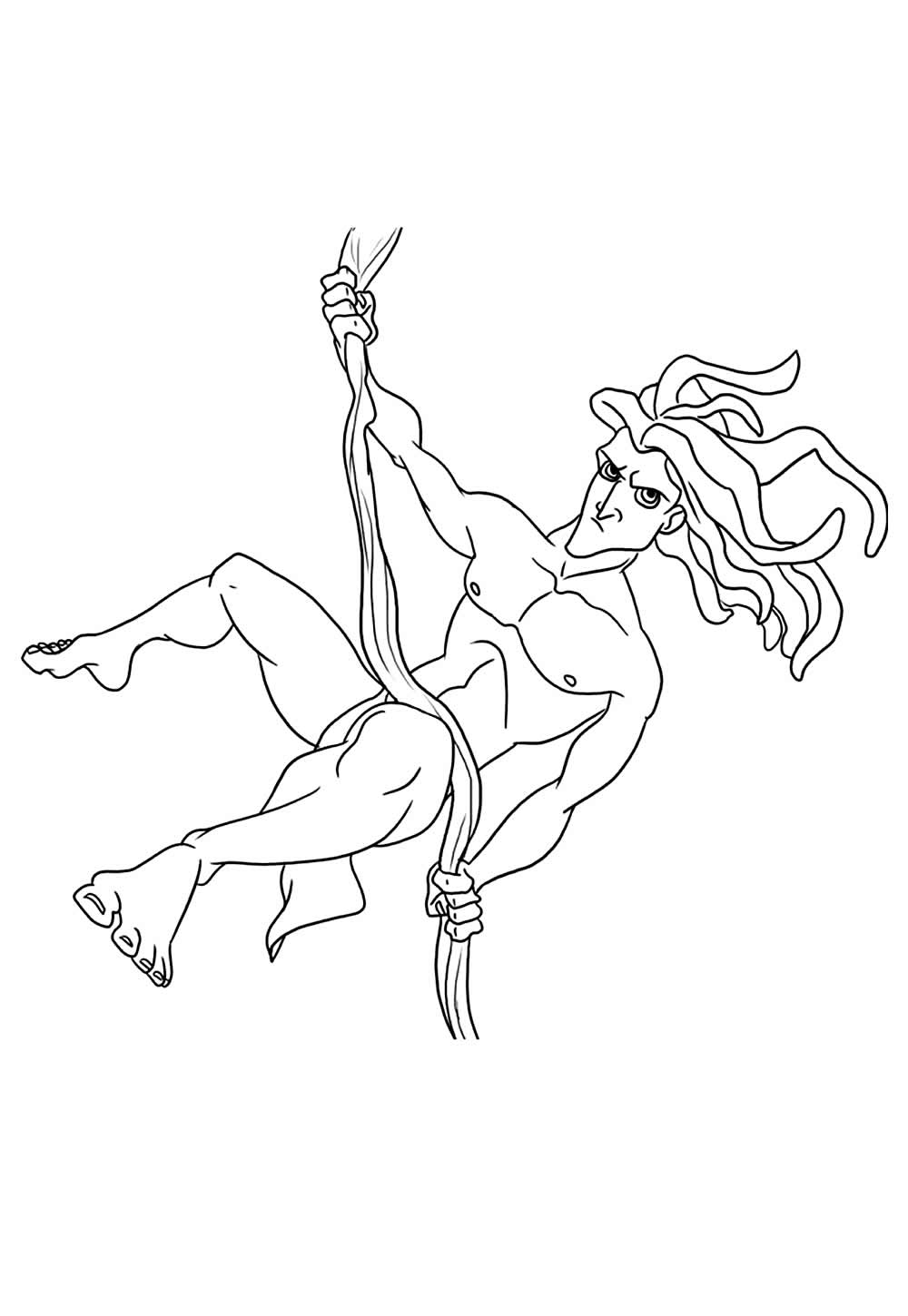 Desenho de Tarzan e Kane para pintar